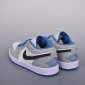 Replica Jordan Kids - Air Jordan 1 Mid "Cement/True Blue" sneakers - kids - Rubber/Leather/Fabric