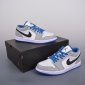 Replica Jordan Kids - Air Jordan 1 Mid "Cement/True Blue" sneakers - kids - Rubber/Leather/Fabric