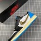 Replica Jordan 1 Retro Low Og Black Dark Powder Blue-