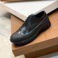Replica Burberry Leather Brogue-Detail Sneakers