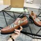 Replica Burberry Men's Luxury Shoes Tailor Brogue Brown Leather Derbies With Vintage Pattern