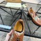 Replica Burberry Men's Luxury Shoes Tailor Brogue Brown Leather Derbies With Vintage Pattern