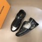 Replica LOUIS VUITTON - Authenticated Trainer - Leather Black for Men, Very good Condition