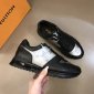 Replica LOUIS VUITTON - Authenticated Trainer - Leather Black for Men