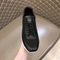 Replica Louis Vuitton Black Leather, Mesh and Monogram Canvas Run Away Sneakers