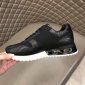 Replica Louis Vuitton Black Leather, Mesh and Monogram Canvas Run Away Sneakers