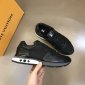 Replica LOUIS VUITTON - Authenticated Trainer - Leather Black for Men, Very good Condition