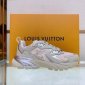 Replica Shop Louis Vuitton 2023 SS Blended Fabrics Street Style Bi-color Logo Sneakers