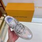 Replica Shop Louis Vuitton 2023 SS Blended Fabrics Street Style Bi-color Logo Sneakers