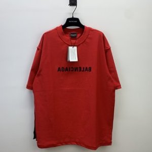 BALENCIAGA - Logo T-shirt Medium Fit Bright Red