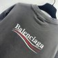 Replica Balenciaga Men's Political Campaign T-shirt Large Fit - Dark Grey White - Size Large