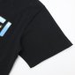 Replica Gucci T-shirt Printed Blue Logo in Black