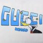 Replica Gucci T-shirt Printed Blue Logo in White