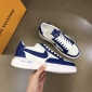 Replica Autry OPEN LOW SNEAKERS IN LEATHER COLOR WHITE AND ACADEMY BLUE AOLM