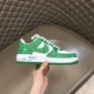 Replica Louis Vuitton x Nike Air Force 1 Low-Top Sneakers Monogram Embossed Leather Green