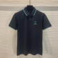 Replica Stretch-cotton slim-fit polo shirt with circular branding- Dark Blue