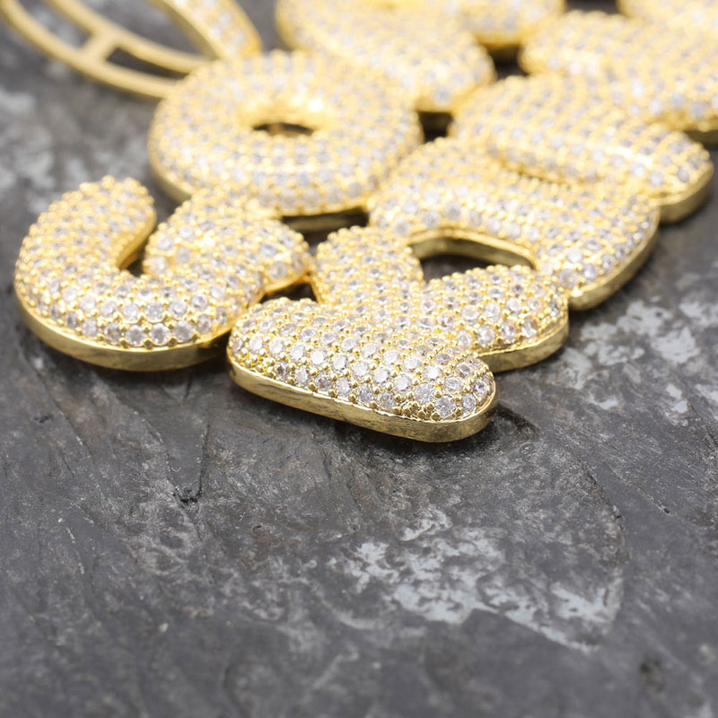 Iced Out Out Custom Bubble Necklace Pendant With Street Luxury Shine - Image 4