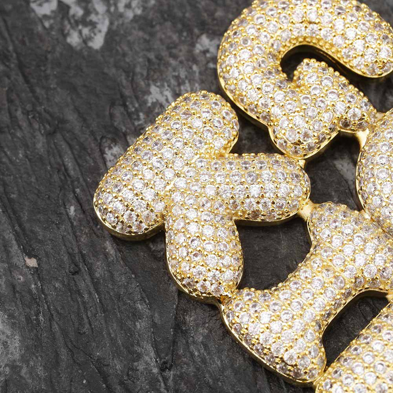 Iced Out Out Custom Bubble Necklace Pendant With Street Luxury Shine - Image 6