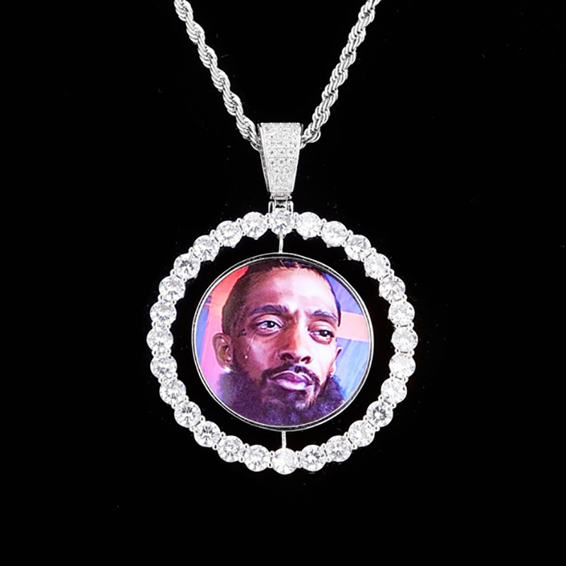 Iced Out Custom Rotating Photo Pendant Gold With Street Luxury Shine - Image 3