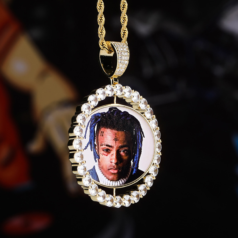 Iced Out Custom Rotating Photo Pendant Gold With Street Luxury Shine - Image 4