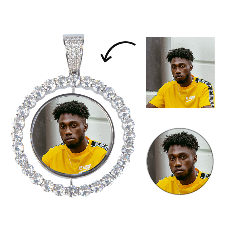 Iced Out Custom Rotating Photo Pendant Gold With Street Luxury Shine - Image 7