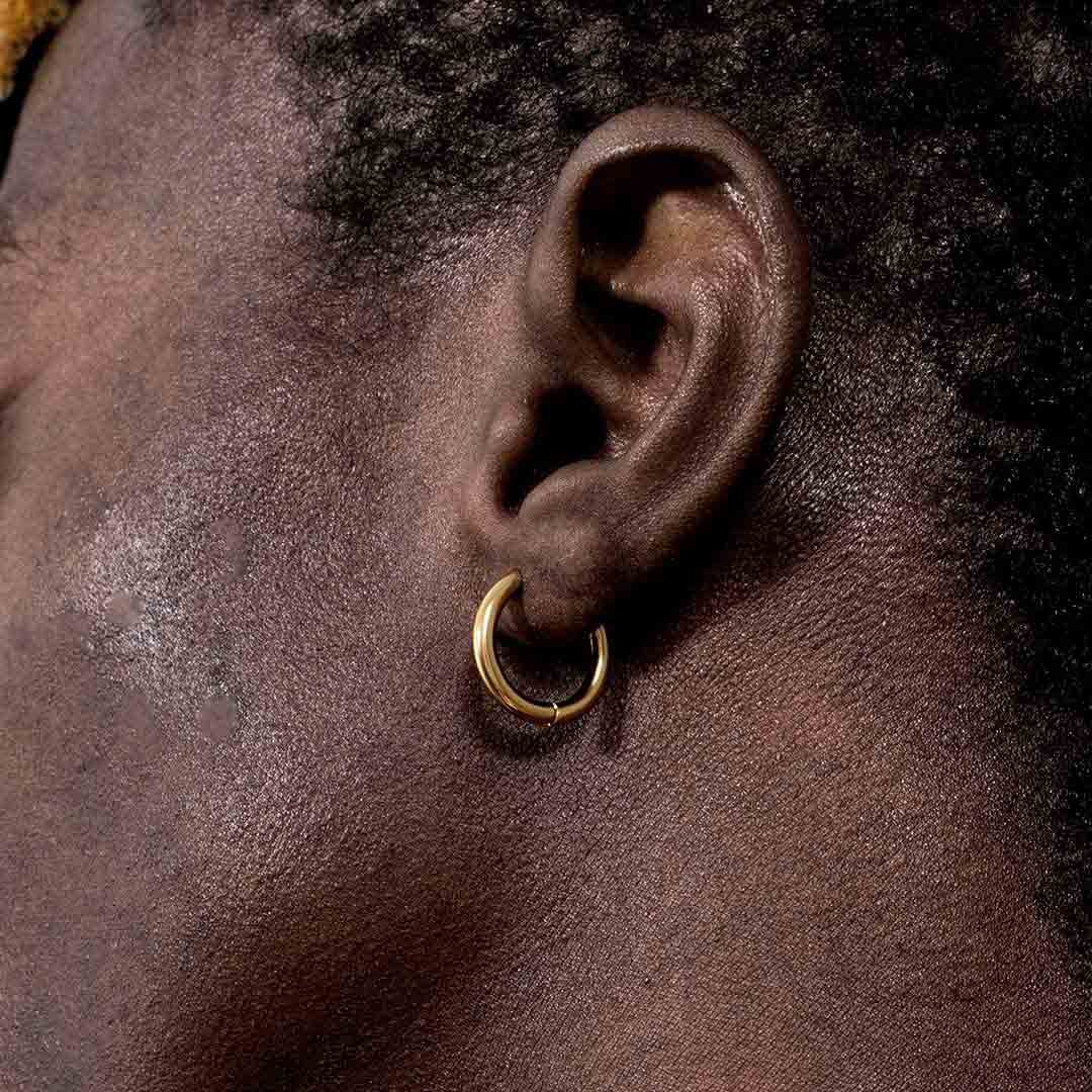 12mm Stainless Steel Hoop Earrings Bold Statement Style With Street Luxury - Image 3