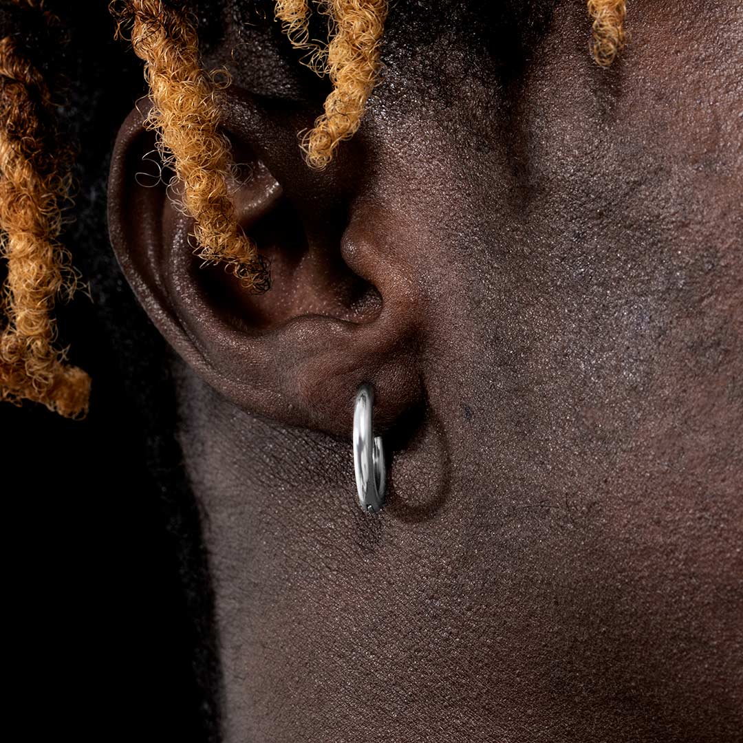 12mm Stainless Steel Hoop Earrings Bold Statement Style With Street Luxury - Image 4