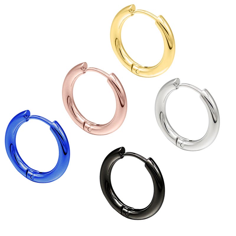12mm Stainless Steel Hoop Earrings Bold Statement Style With Street Luxury - Image 6