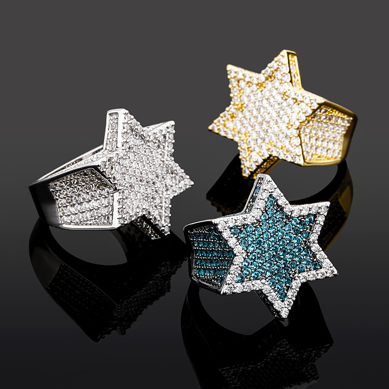 Iced Out Star Of David Ring In Gold With Clean Street Luxury Style - Image 3