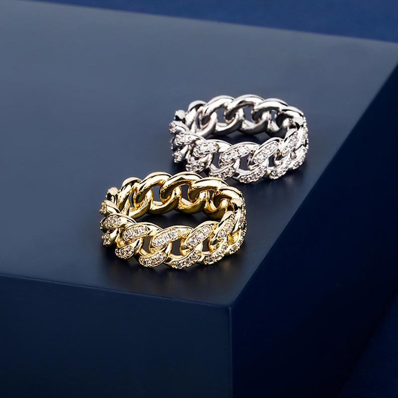 Iced Out 8mm Cuban Ring In Gold Made For Street Luxury Energy - Image 4