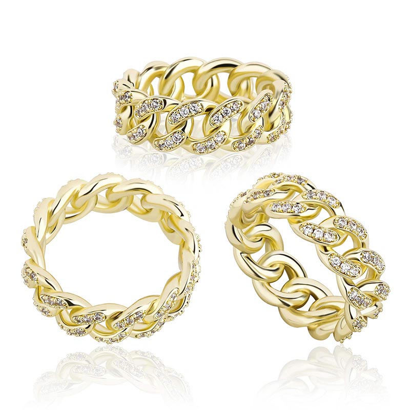 Iced Out 8mm Cuban Ring In Gold Made For Street Luxury Energy - Image 5