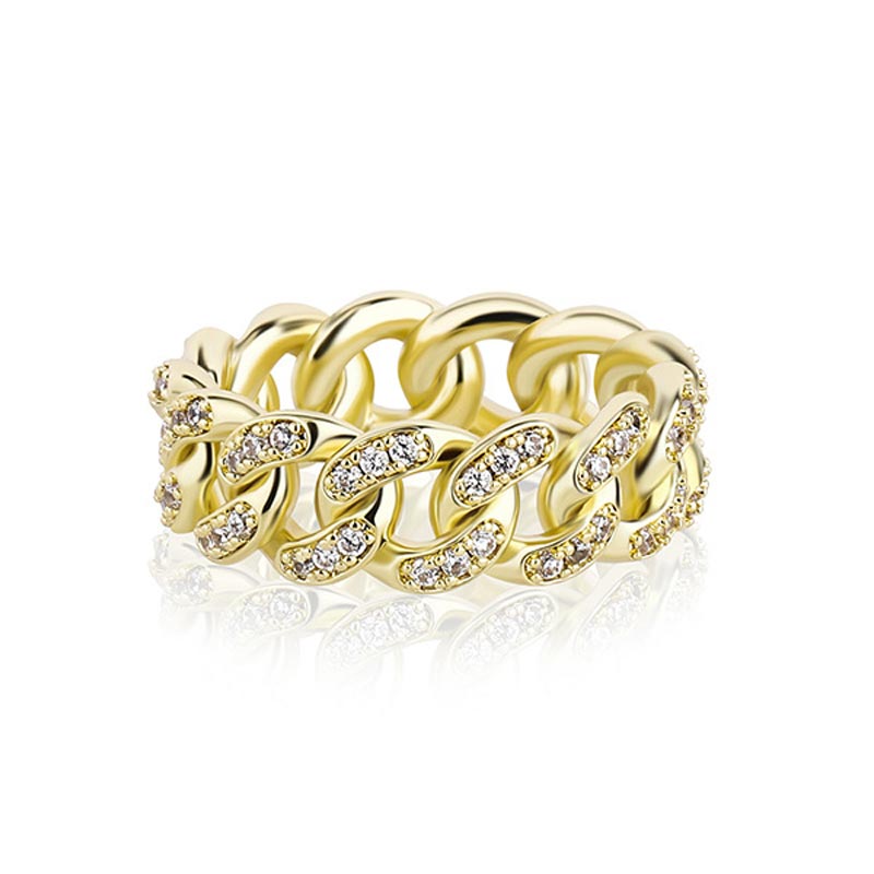 Iced Out 8mm Cuban Ring In Gold Made For Street Luxury Energy - Image 6