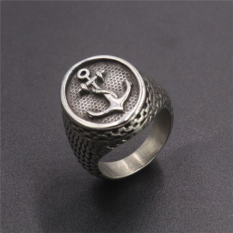 Anchor Stainless Steel Ring Bold Statement Style With Street Luxury - Image 4