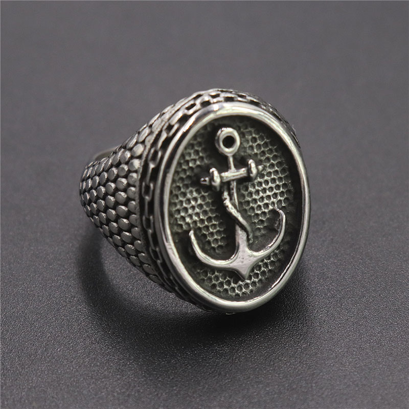 Anchor Stainless Steel Ring Bold Statement Style With Street Luxury