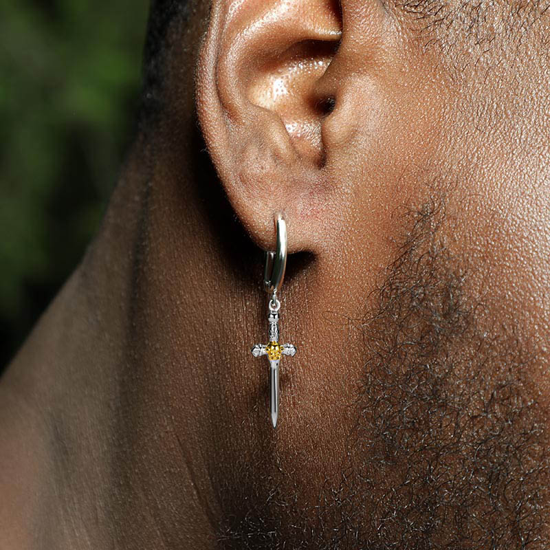 Skull On Sword Dangle Earrings Bold Statement Style With Street Luxury