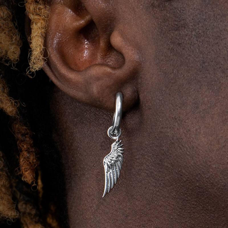 Angel Wings Earrings In White Gold Gold With Bold Statement Appeal - Image 3