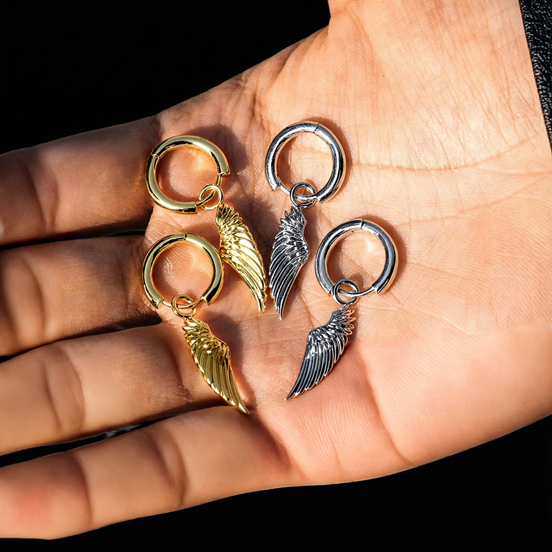 Angel Wings Earrings In White Gold Gold With Bold Statement Appeal - Image 6