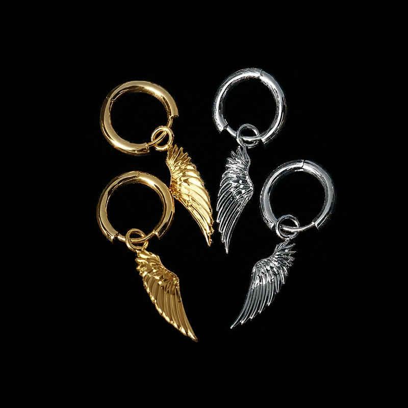 Angel Wings Earrings In White Gold Gold With Bold Statement Appeal