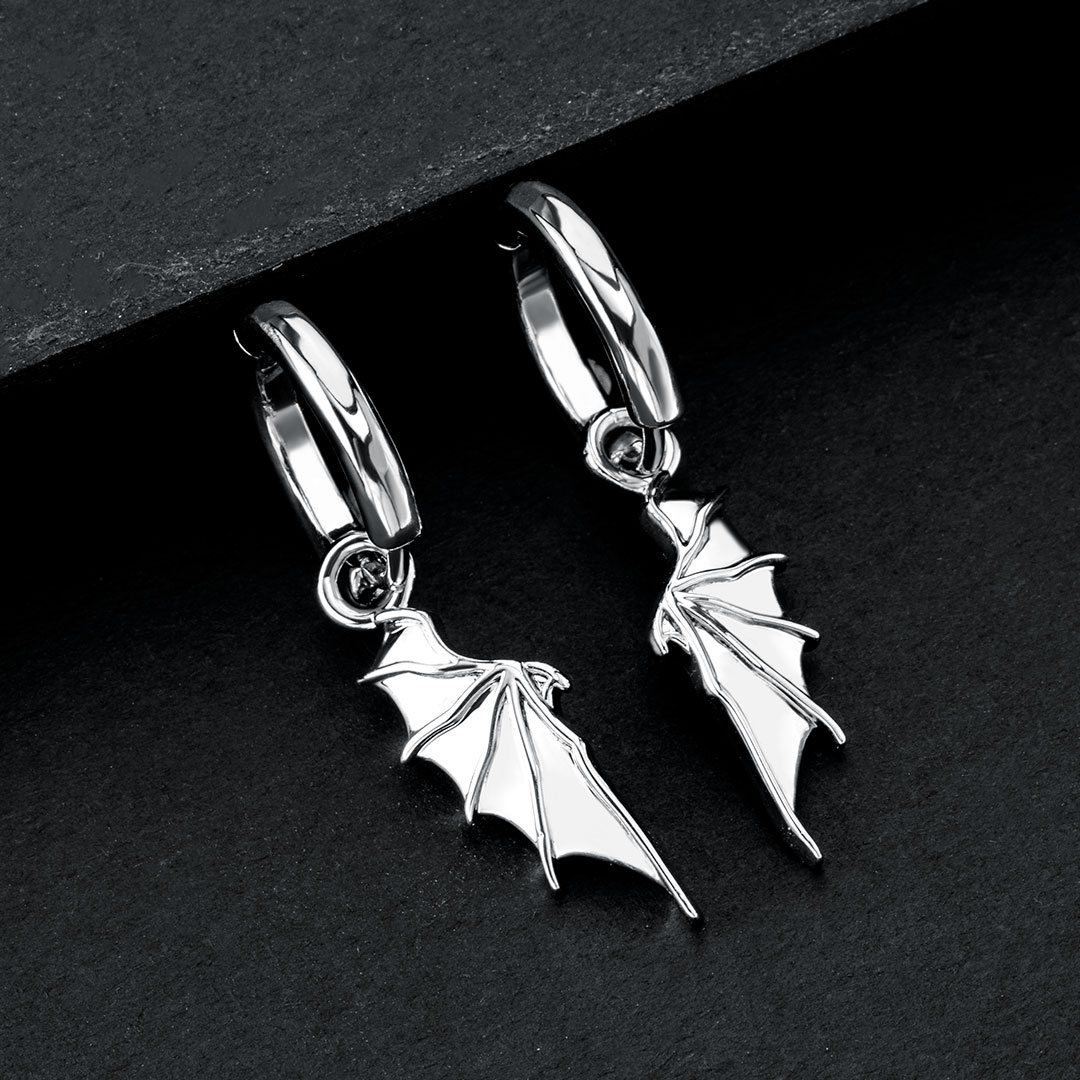 Devil Wing Dangle Earrings Bold Statement Style With Street Luxury - Image 3
