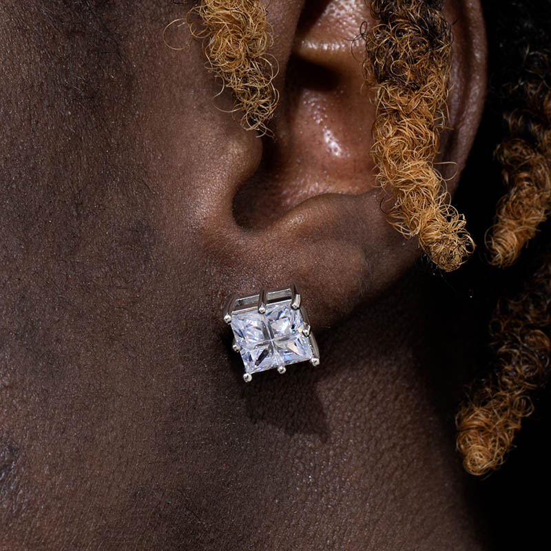 Square Stud Earrings Bold Statement Style With Street Luxury - Image 3