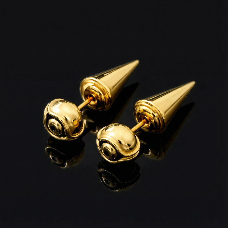 Eye Of Ra Cron Stud Earrings Bold Statement Style With Street Luxury