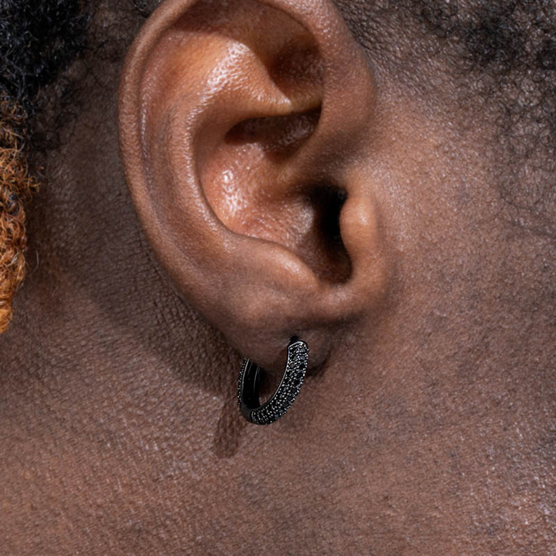 Iced Out Circle Hoop Earrings Moissanite With Street Luxury Shine - Image 5