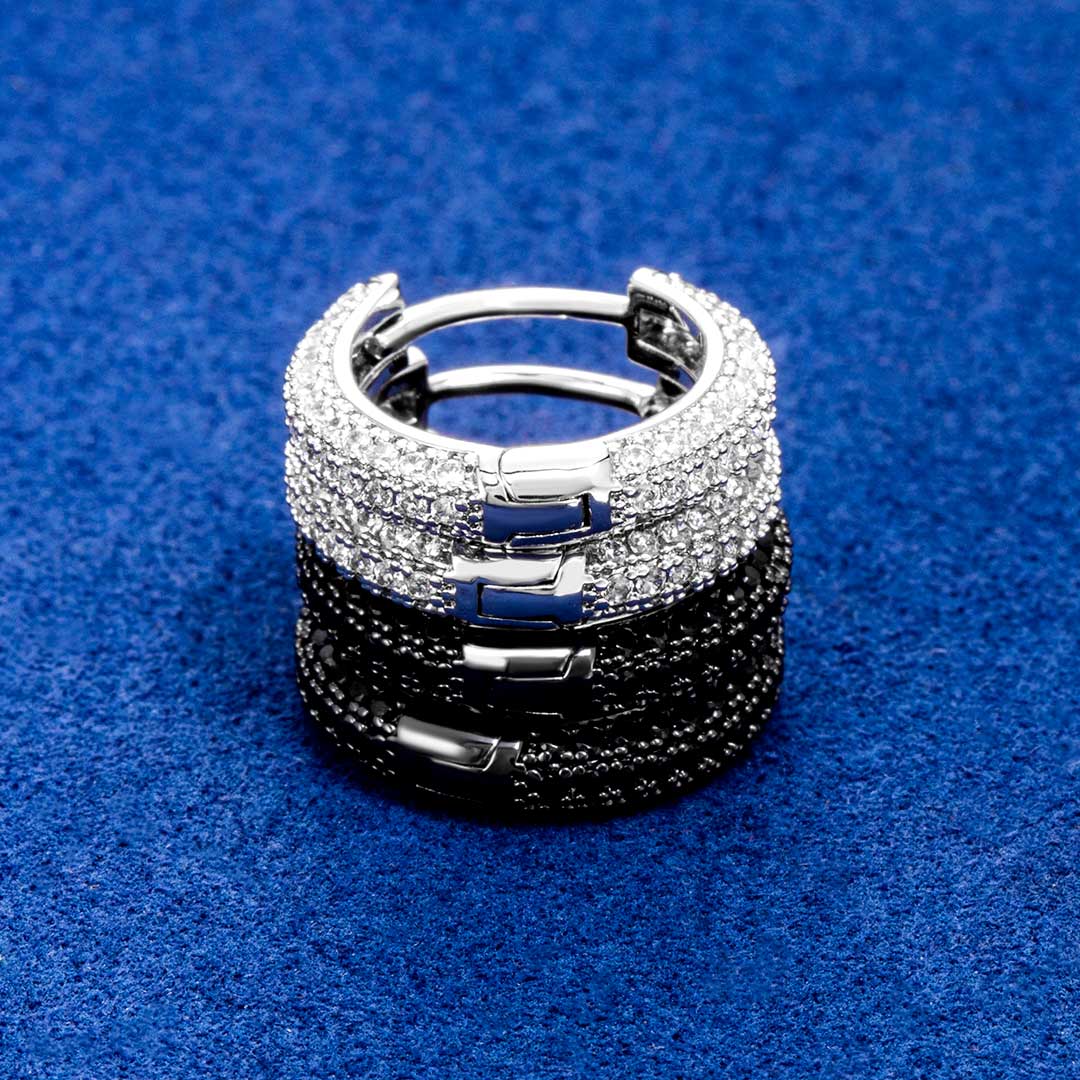 Iced Out Circle Hoop Earrings Moissanite With Street Luxury Shine - Image 6