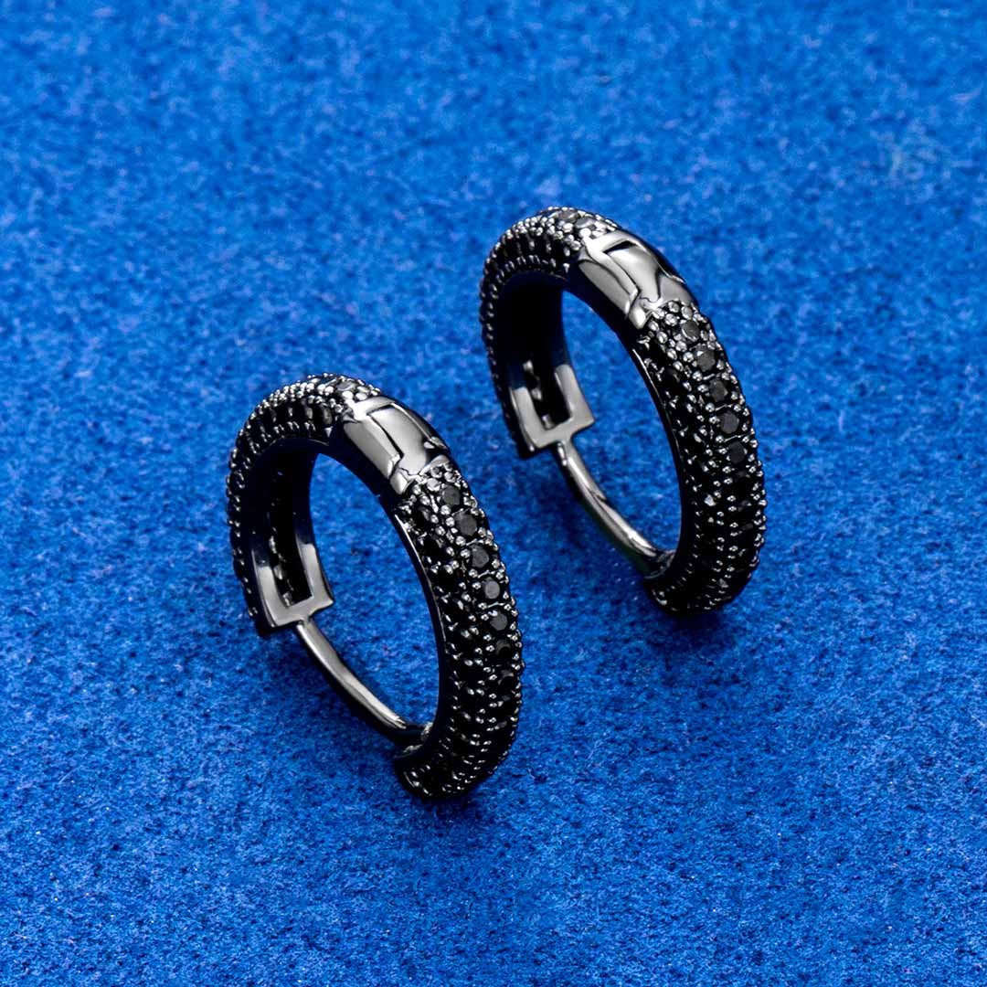 Iced Out Circle Hoop Earrings Moissanite With Street Luxury Shine - Image 7