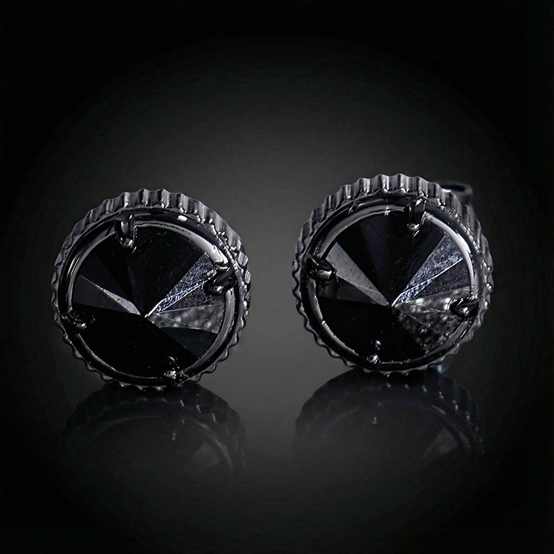 Iced Out Screw Cap Studs Earrings Gold With Street Luxury Shine - Image 5