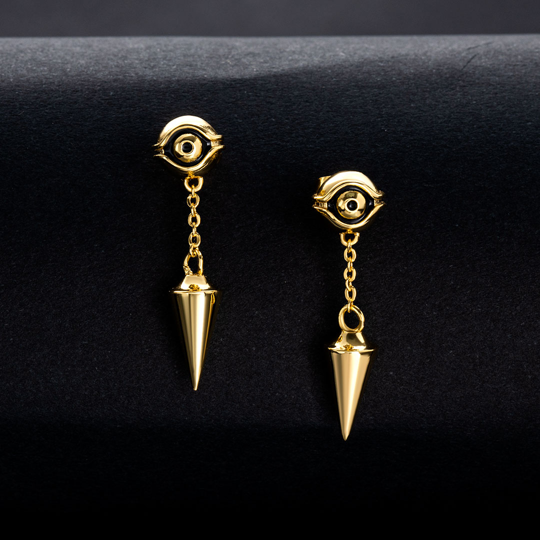 Eye Of Ra Cron Drop Earrings Bold Statement Style With Street Luxury