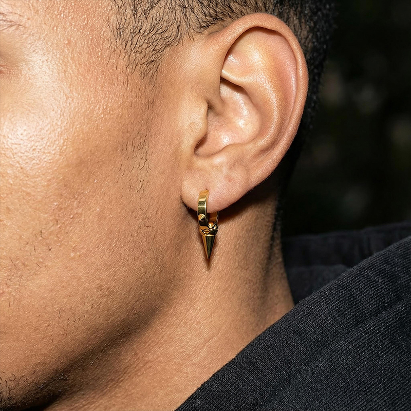 Eye Of Ra Cron Huggie Earrings Bold Statement Style With Street Luxury - Image 3