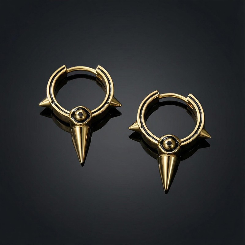 Eye Of Ra Cron Huggie Earrings Bold Statement Style With Street Luxury - Image 4
