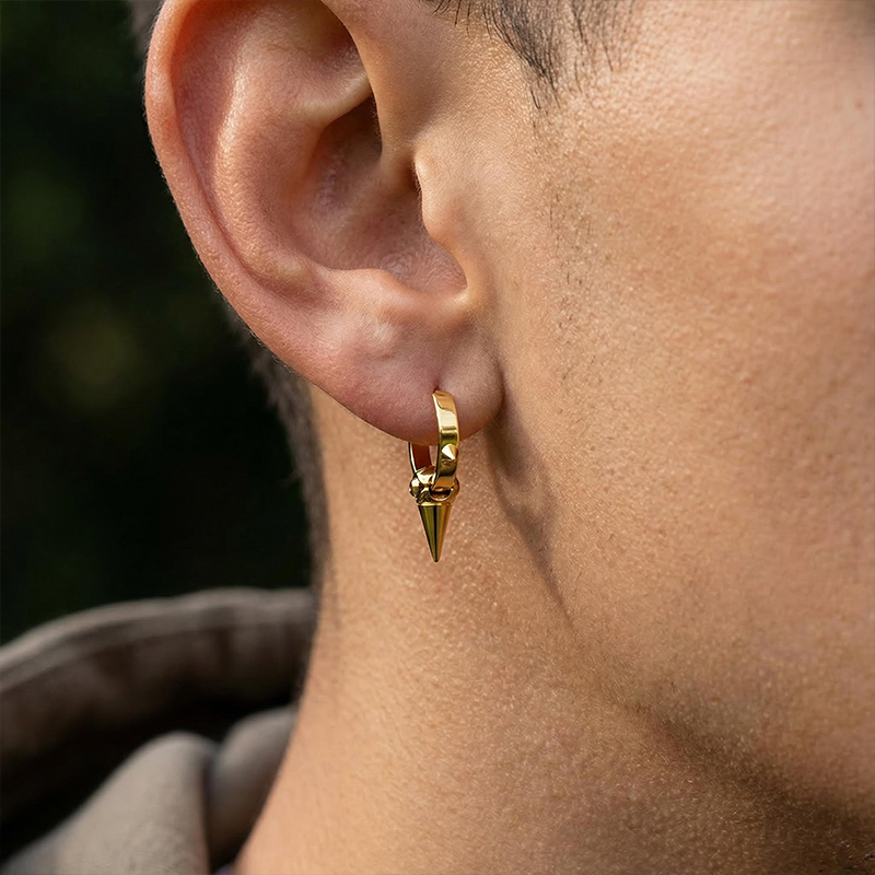 Eye Of Ra Cron Huggie Earrings Bold Statement Style With Street Luxury - Image 6