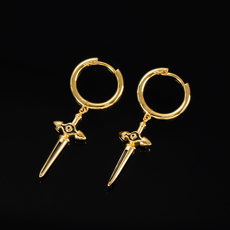 Eye Of Ra Sword Hoop Earrings Bold Statement Style With Street Luxury - Image 3